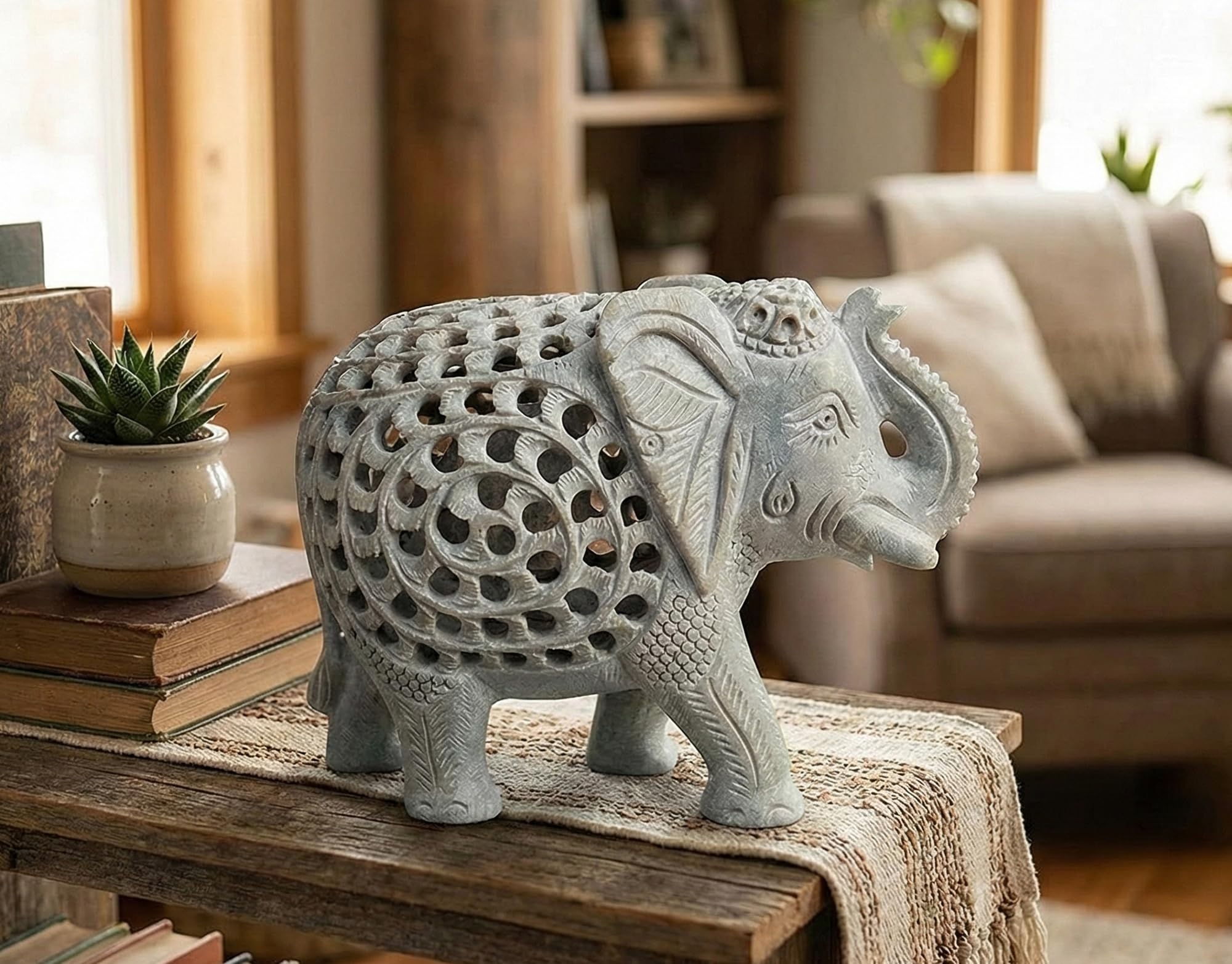 Amazon.com: StonKraft Marble Soapstone Carved Elephant - Baby